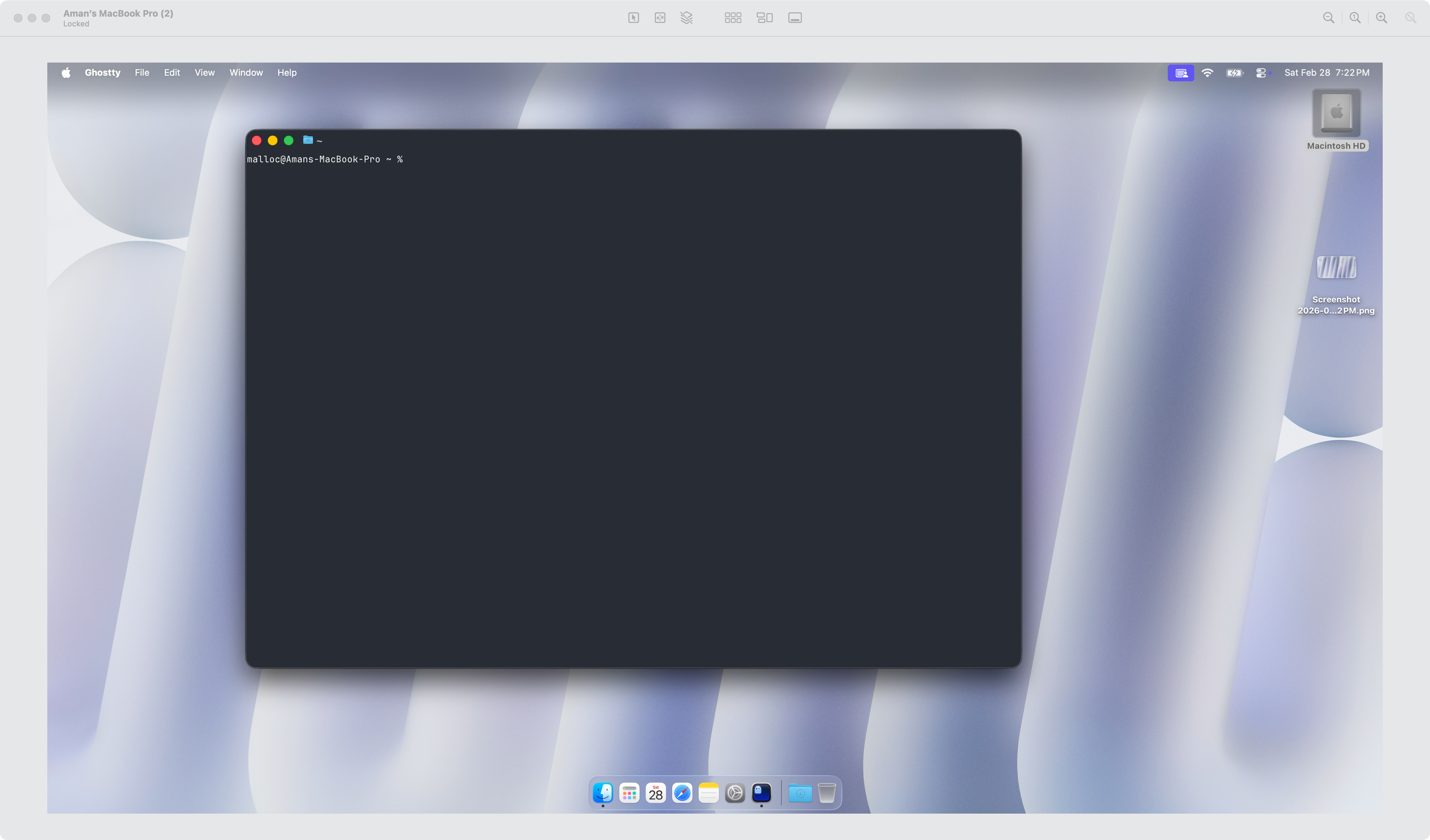 Remote terminal session on another MacBook