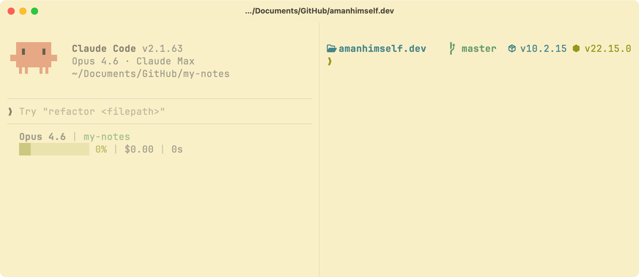 My current Ghostty window